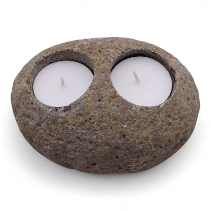 Riverstone Candle Holder – Double Nightlight