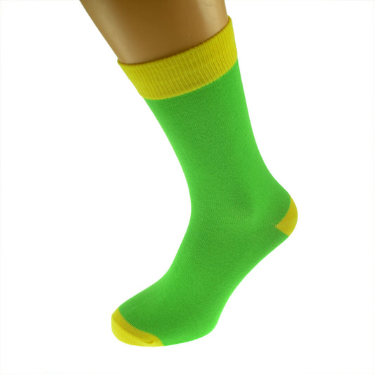 Lime Green Sunshine Yellow Funky Mens Socks| Ashton and Finch