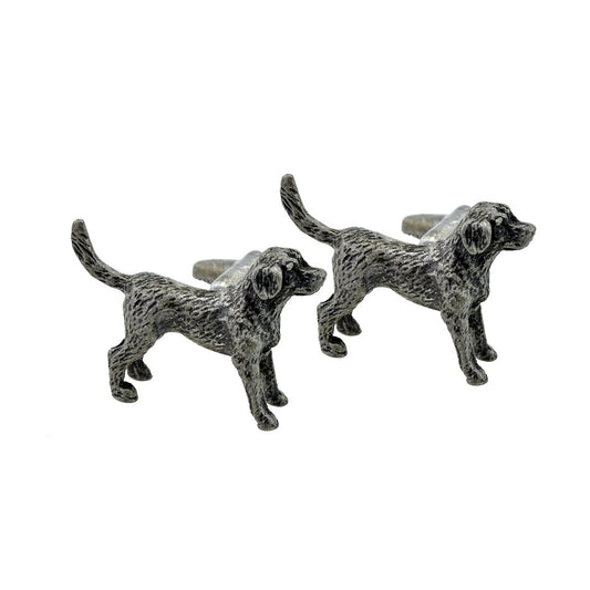 Antique Finish Pewter Retriever Dog Cufflinks | Ashton and Finch