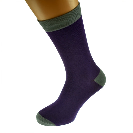 Purple Slate Grey Funky Mens Socks| Ashton and Finch