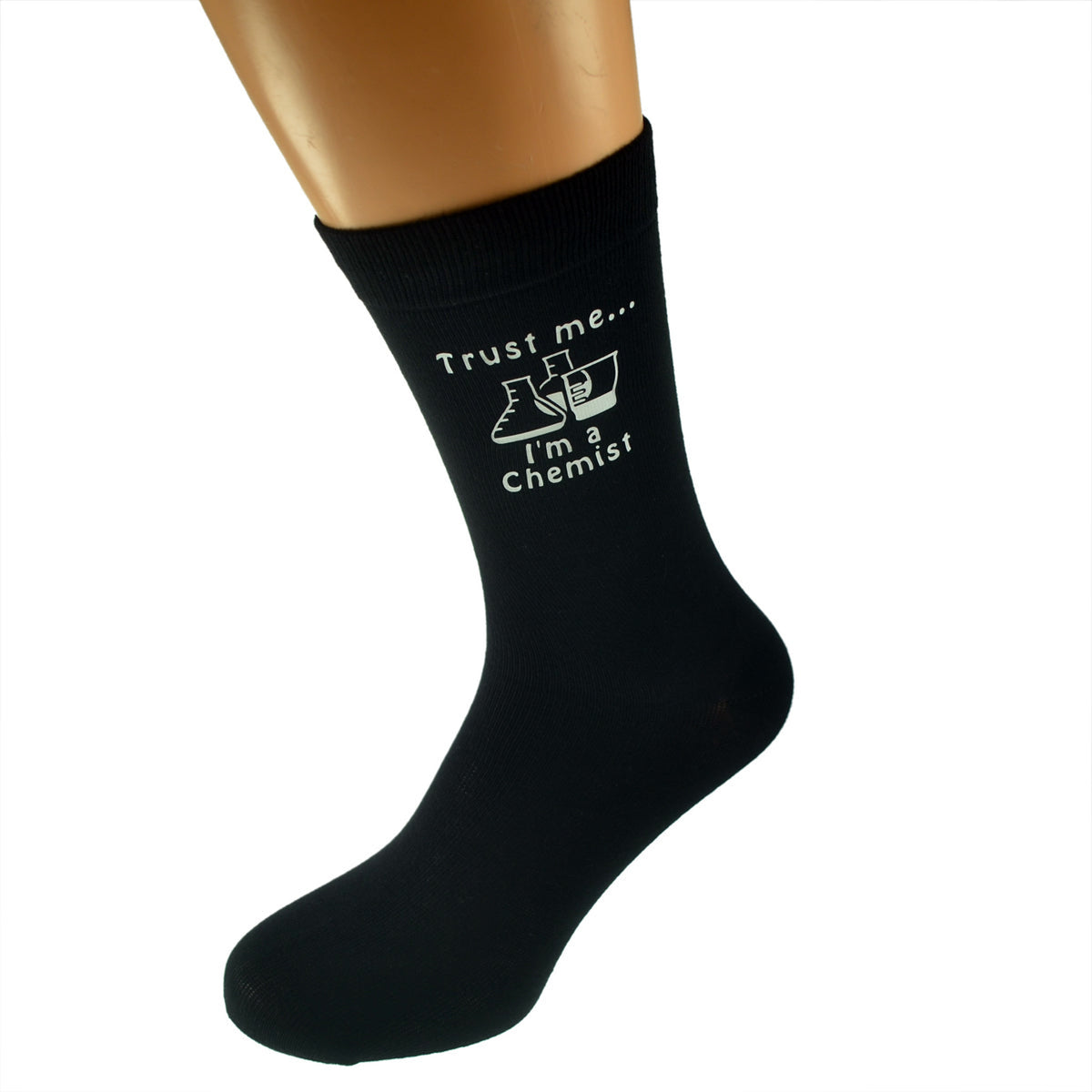 Trust Me I’m A Chemist Mens Black Socks| Ashton and Finch