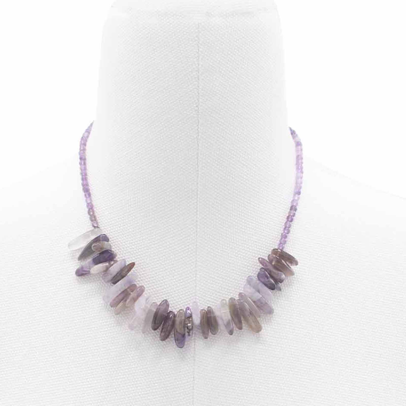 Amethyst Longstone Necklace – Polished Gemstone Pendant