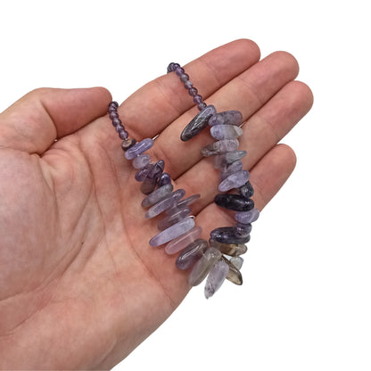 Amethyst Longstone Necklace – Polished Gemstone Pendant