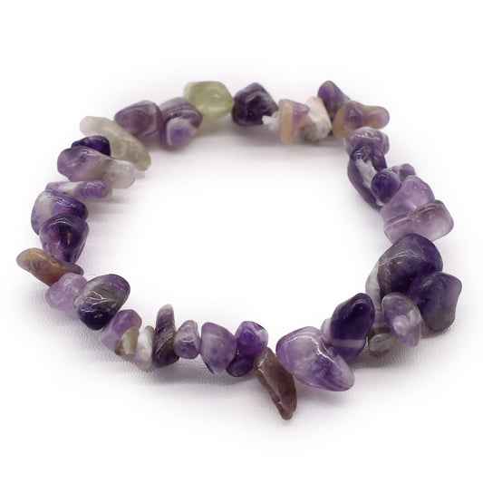 Amethyst Stone Chip Bracelet