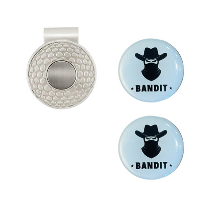 Bandit Golf Hat Clip with 2 Ball Markers – Funny Golf Accessories for Men