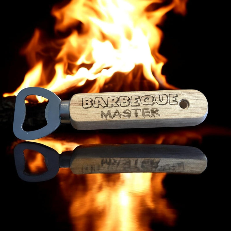 Barbecue Master Wooden Bottle Opener