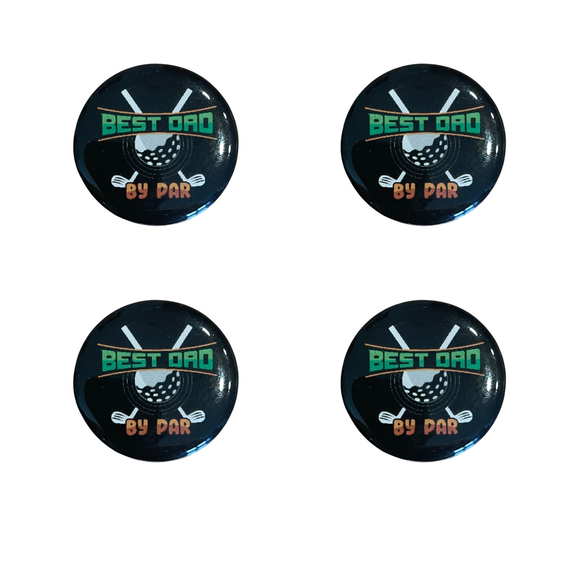 Best Dad by Par Golf Ball Markers – Pack of 4 – Funny Golf Gifts for Dad