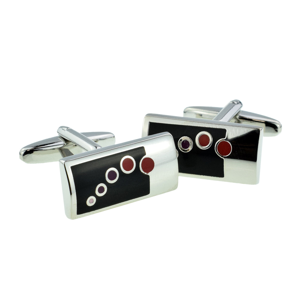 Black Silver & Red Bubbles Classic Cufflinks (DWC) | Ashton and Finch