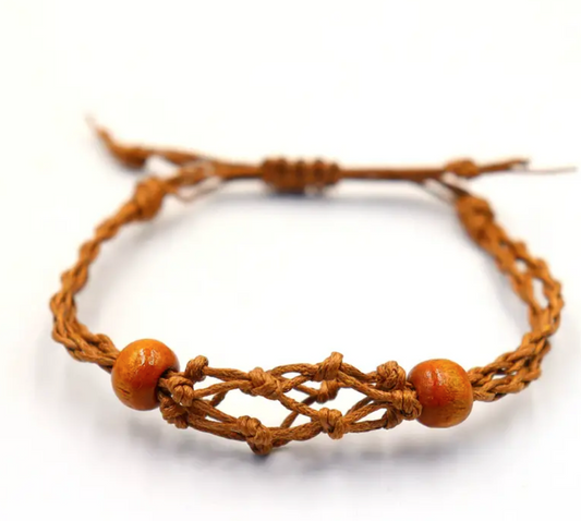 Brown Gemstone Bracelet Cord