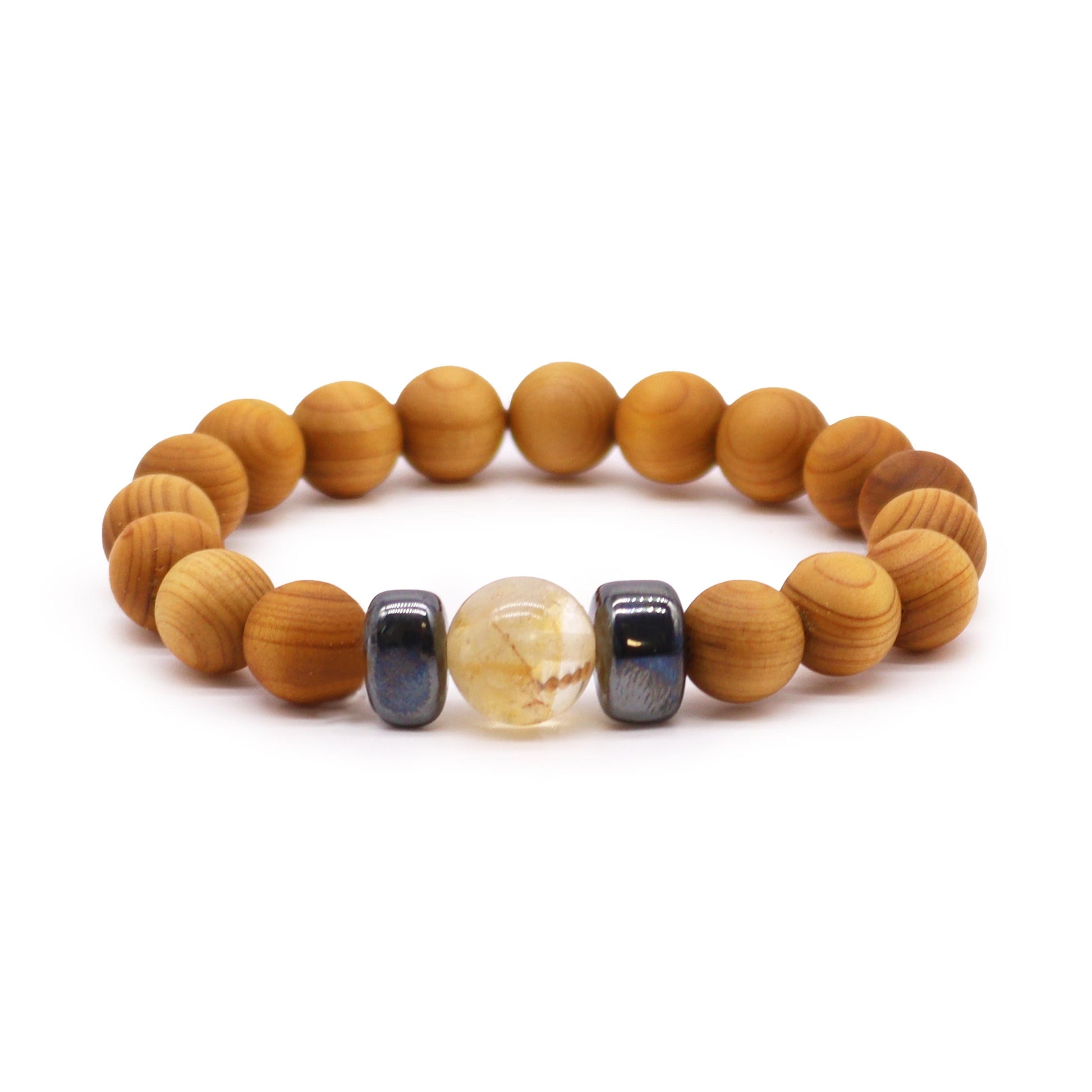 Citrine Cedarwood Solar Plexus Chakra Bangle