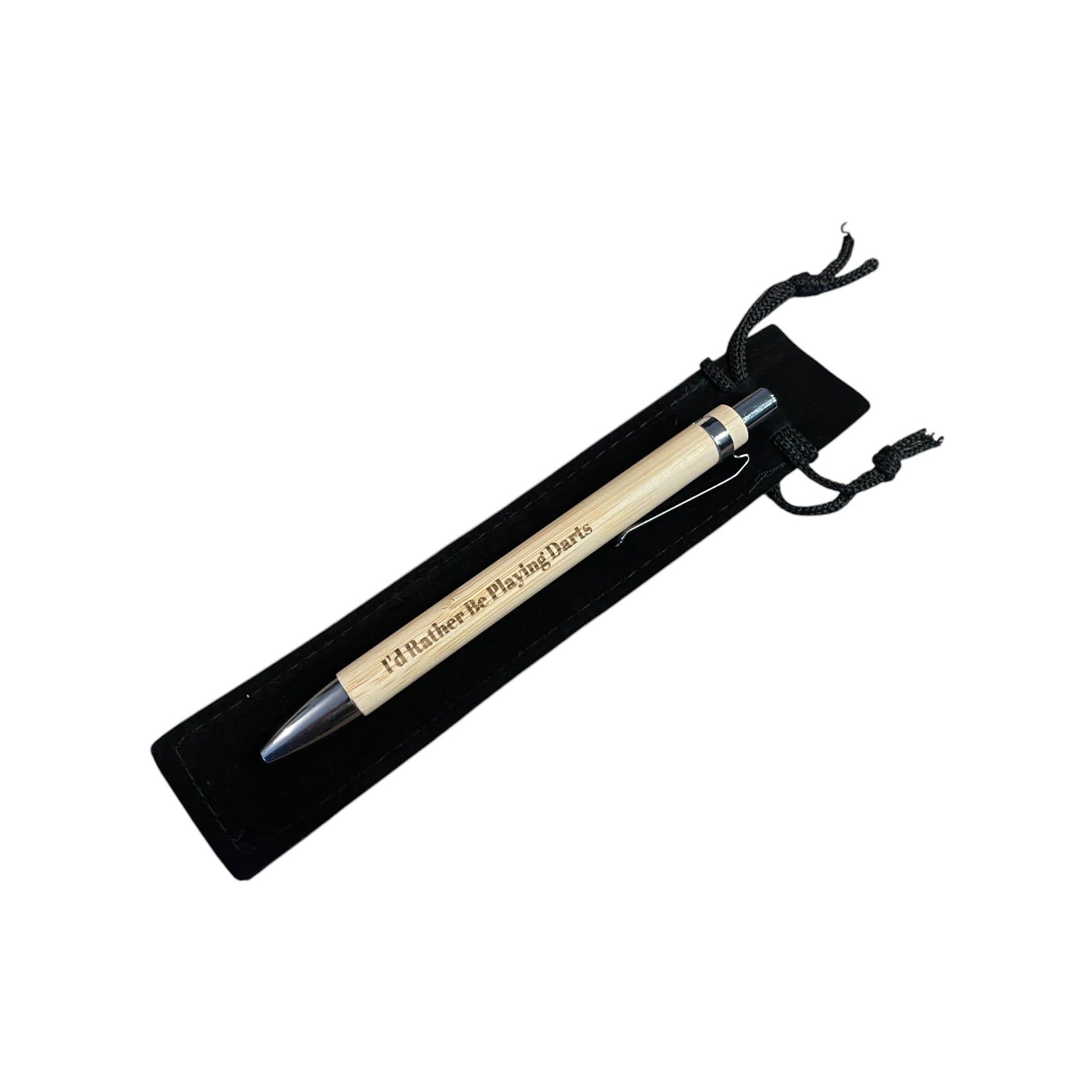 Darts Bamboo Pen – I’d Rather Be Playing Darts – Engraved Sports Pen