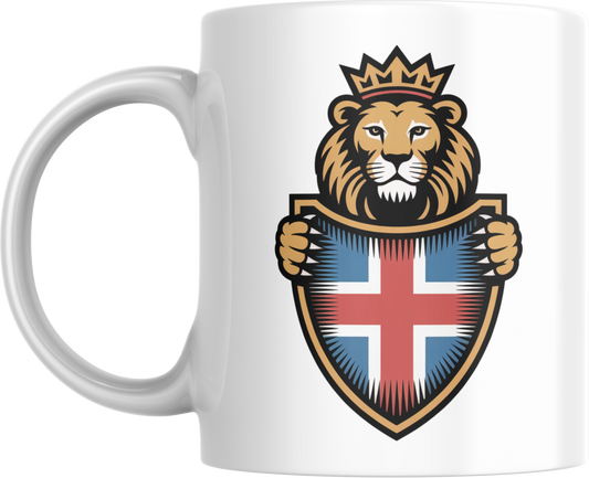 English Lion Shield Mug – St George’s Shield Coffee Cup