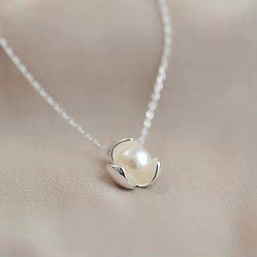 Fresh Water Set Pearl 925 Silver Necklace 18 Inch | Ashton and Finch