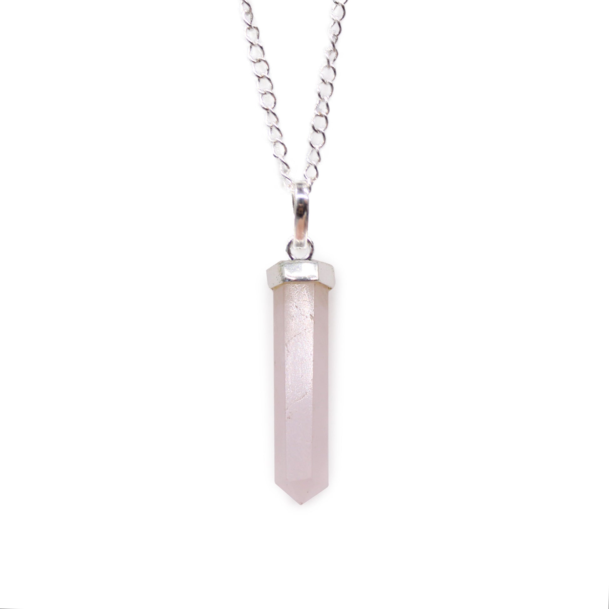Gemstone Classic Point Pendant - Rose Quartz