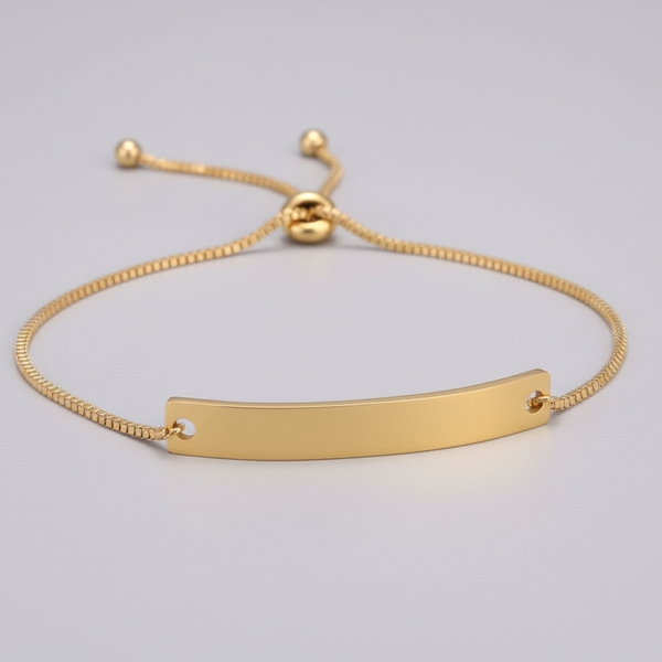 Personalised Gold Plated Bar Bracelet