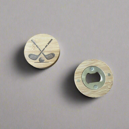 Golf Clubs Fridge Magnet Bottle Opener