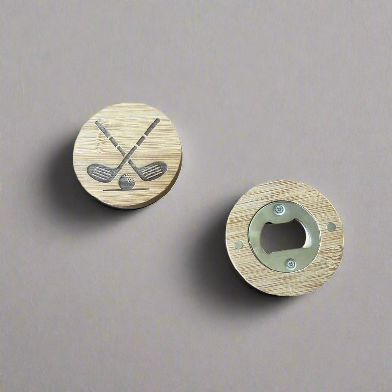 Golf Clubs Fridge Magnet Bottle Opener