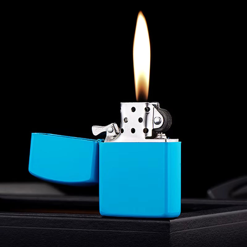 Capricorn Zodiac Petrol Lighter – Engraved Goat Design