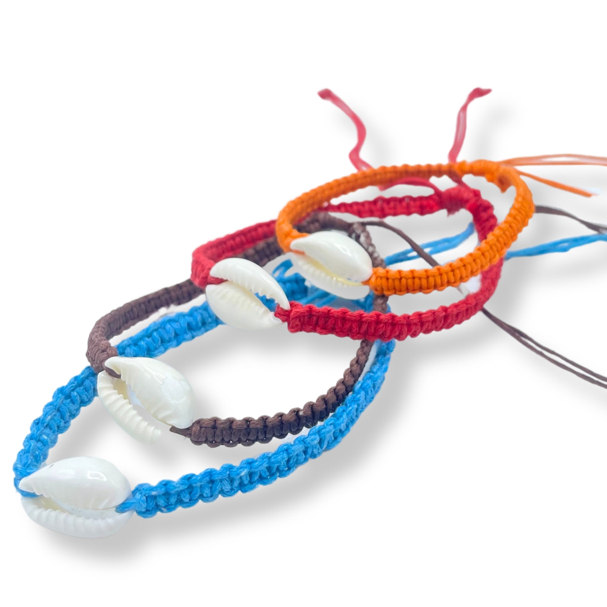 Handmade Friendship Bracelets - Assorted Cowrie Chums Shell Design 4o mini