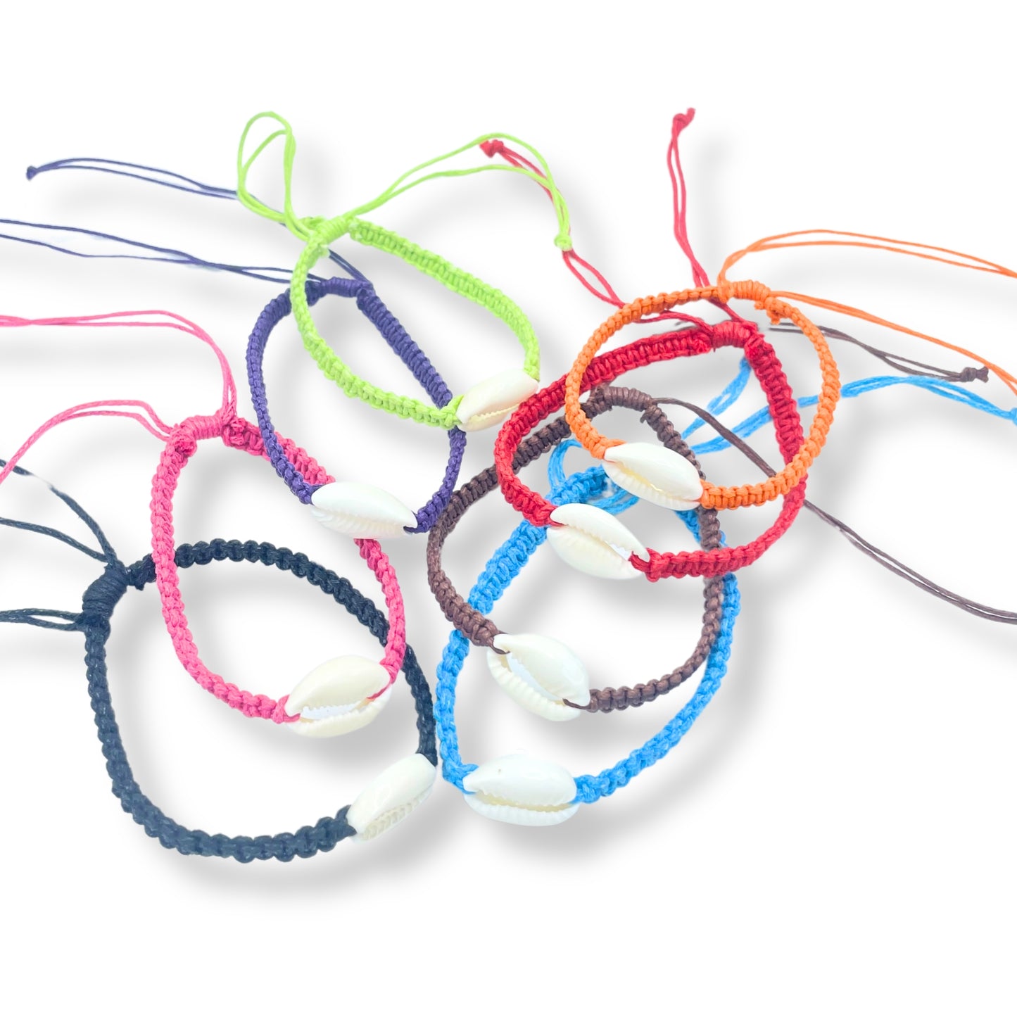 Handmade Friendship Bracelets - Assorted Cowrie Chums Shell Design 4o mini