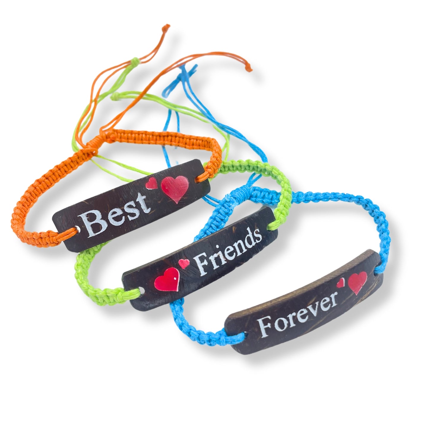 Handmade Friendship Bracelets - Coconut Print Friends Design 4o mini