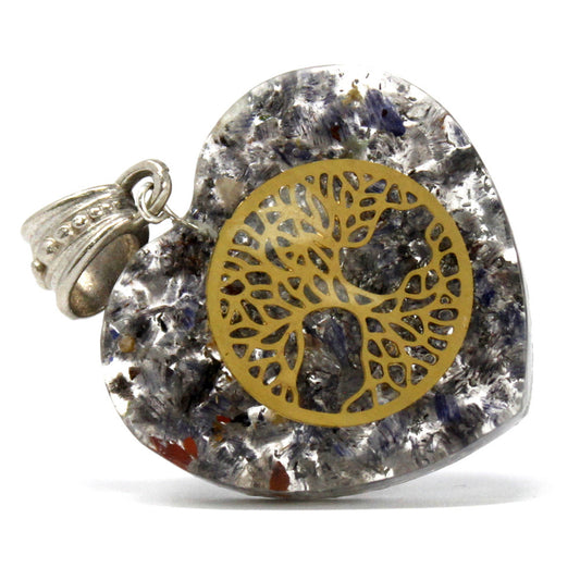 Heart Tree of Life Orgonite Power Pendant