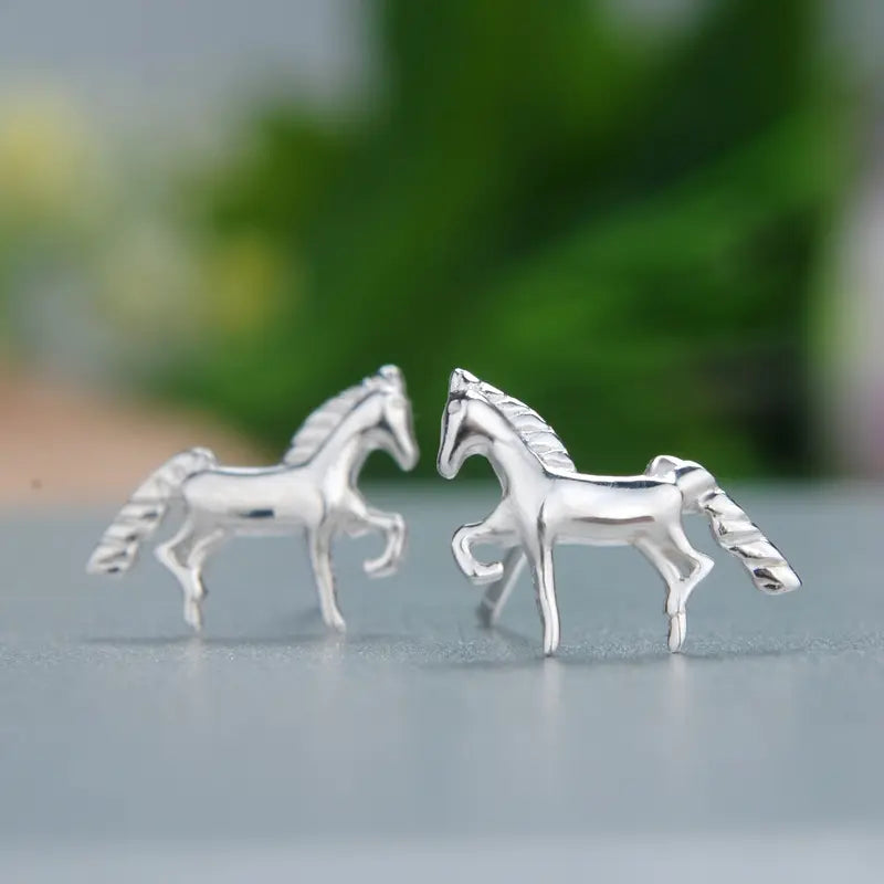 Horse Earrings Stud 925 Silver | Ashton and Finch
