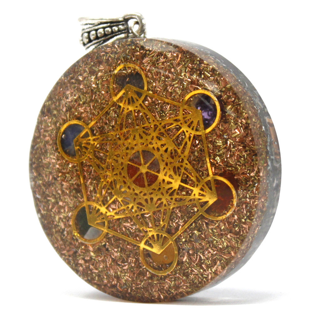Large Multi Power Chakra Orgonite Power Pendant