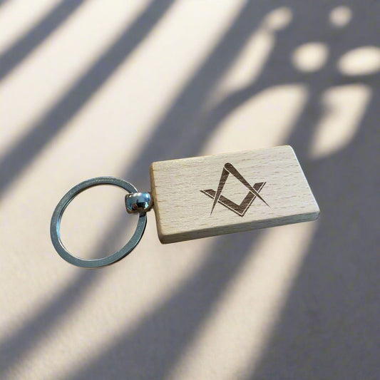 Masonic Keyring  Engraved Masonic Symbol Gift  | Ashton and Finch