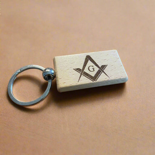 Masonic Keyring  Engraved Masonic Symbol with G Gift  | Ashton and Finch
