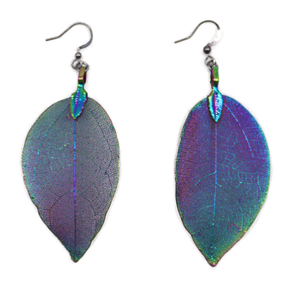 Multicoloured Bravery Leaf Earrings
