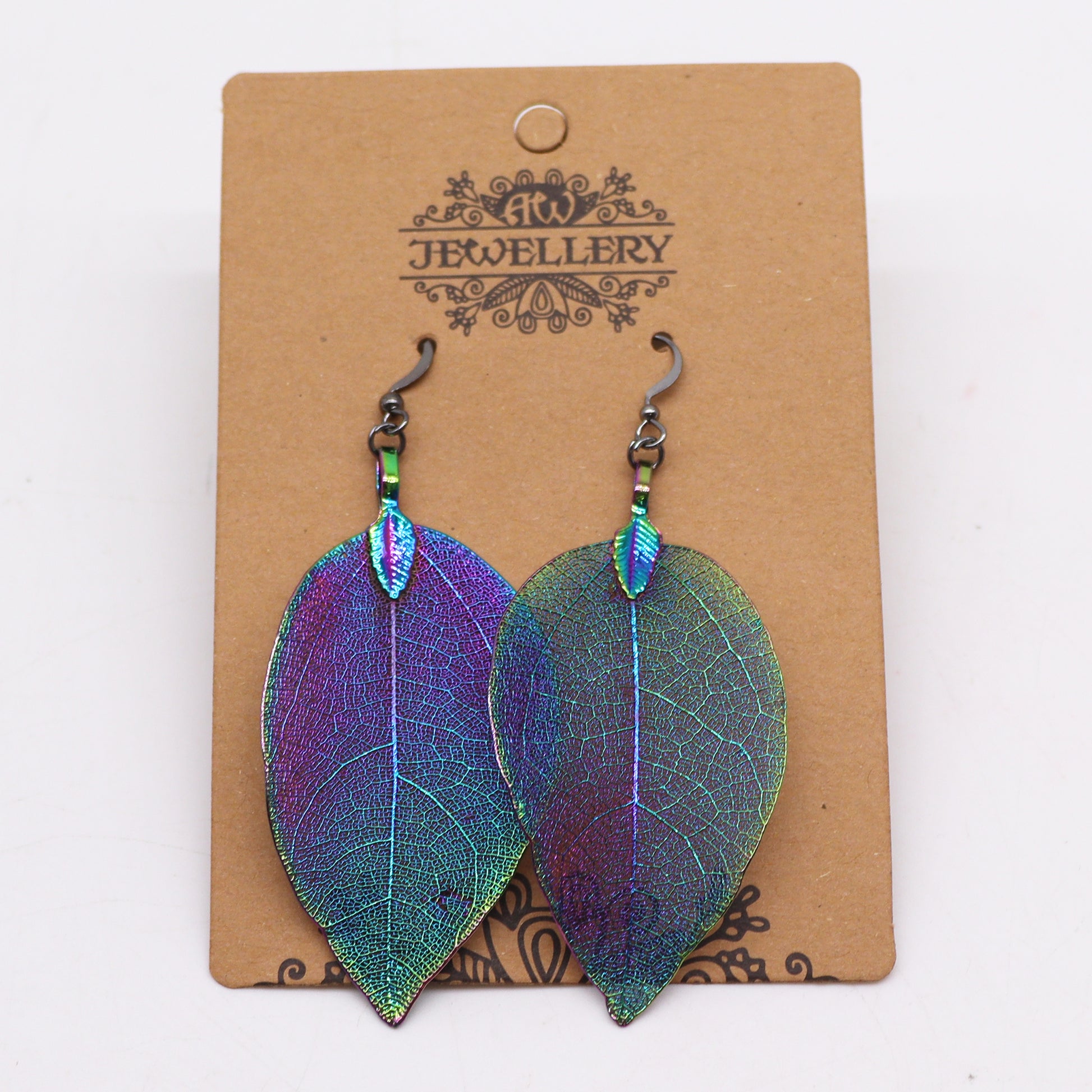 Multicoloured Bravery Leaf Earrings