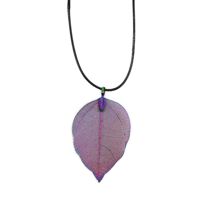 Multicoloured Bravery Leaf Necklace
