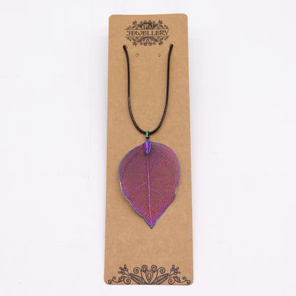 Multicoloured Bravery Leaf Necklace