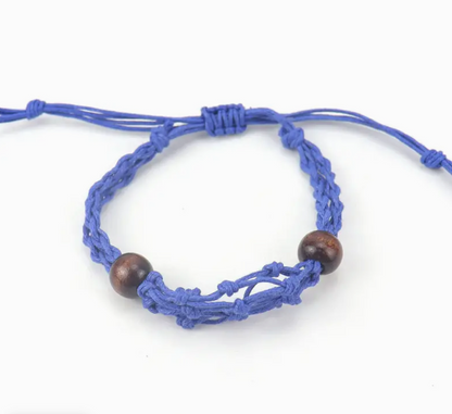 Navy Gemstone Bracelet Cord