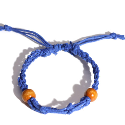 Navy Gemstone Bracelet Cord