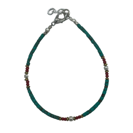 Nepalese Extra Fine Gem Bracelet - Turquoise Beads