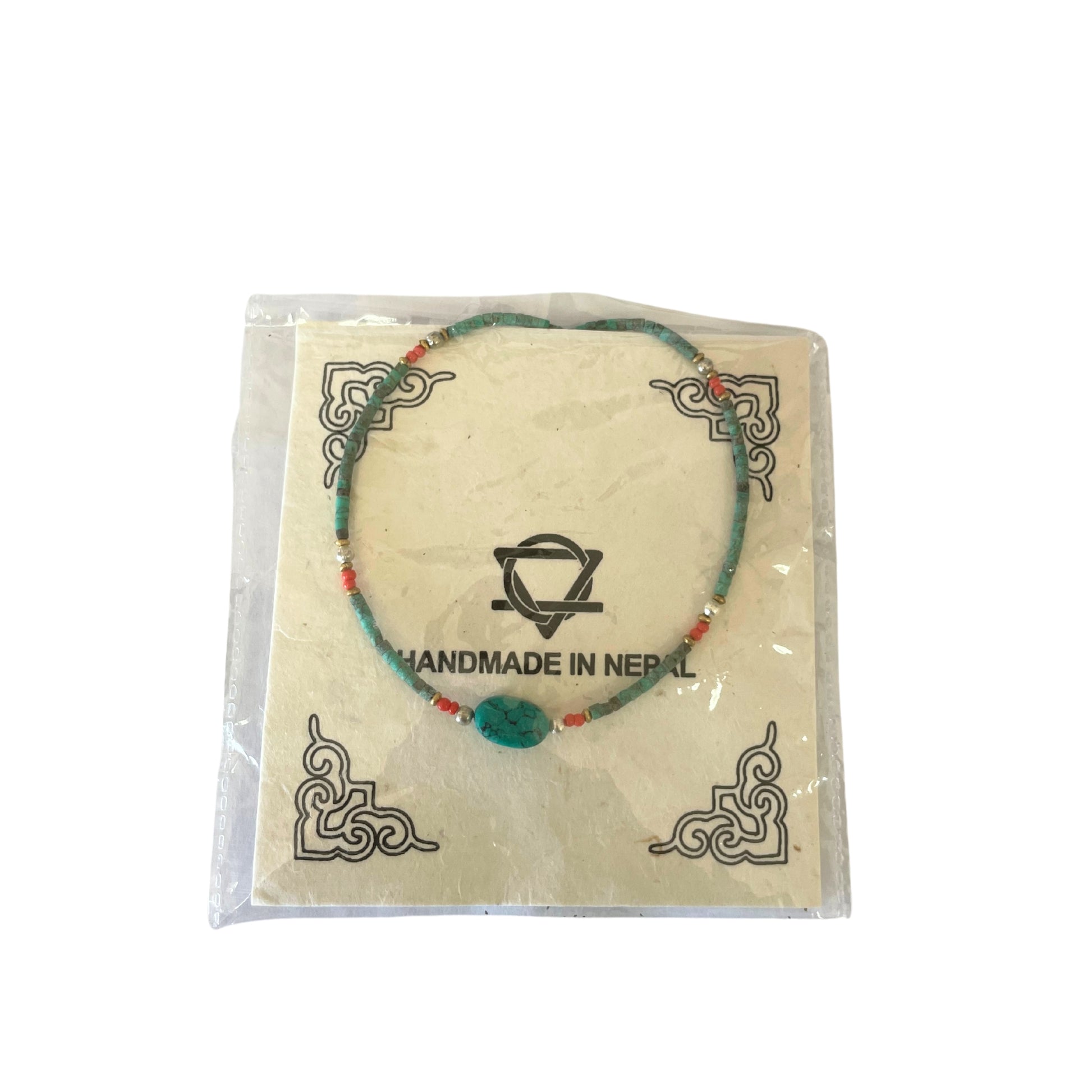 Nepalese Extra Fine Gem Necklace - Turquoise Stone & Beads