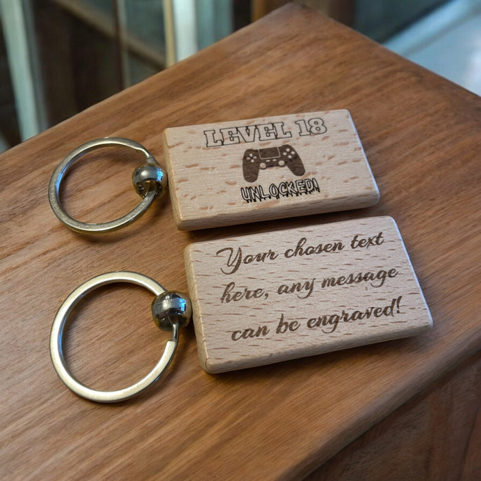 Personalised 18th Birthday Gamer Keyring Gift  | Ashton and Finch