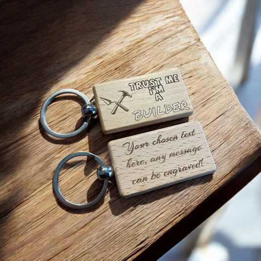 Personalised Builder Keyring Gift  | Ashton and Finch
