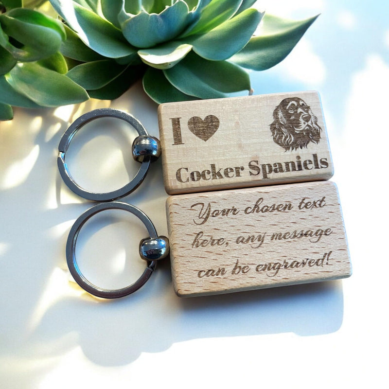 Cocker Spaniel Keyring – Personalised Dog Lover Gift