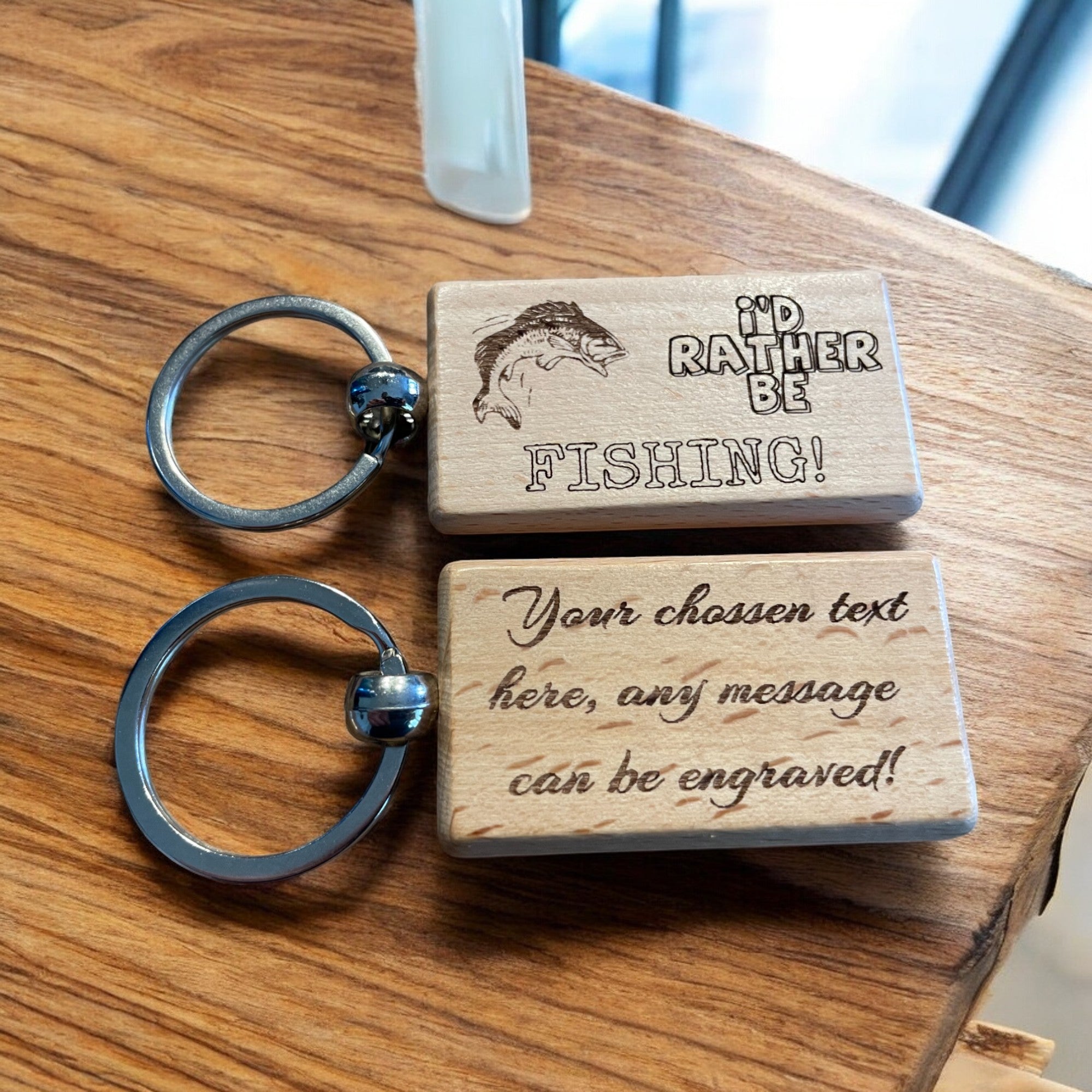 Personalised Fishing Keyring – Ashton and Finch
