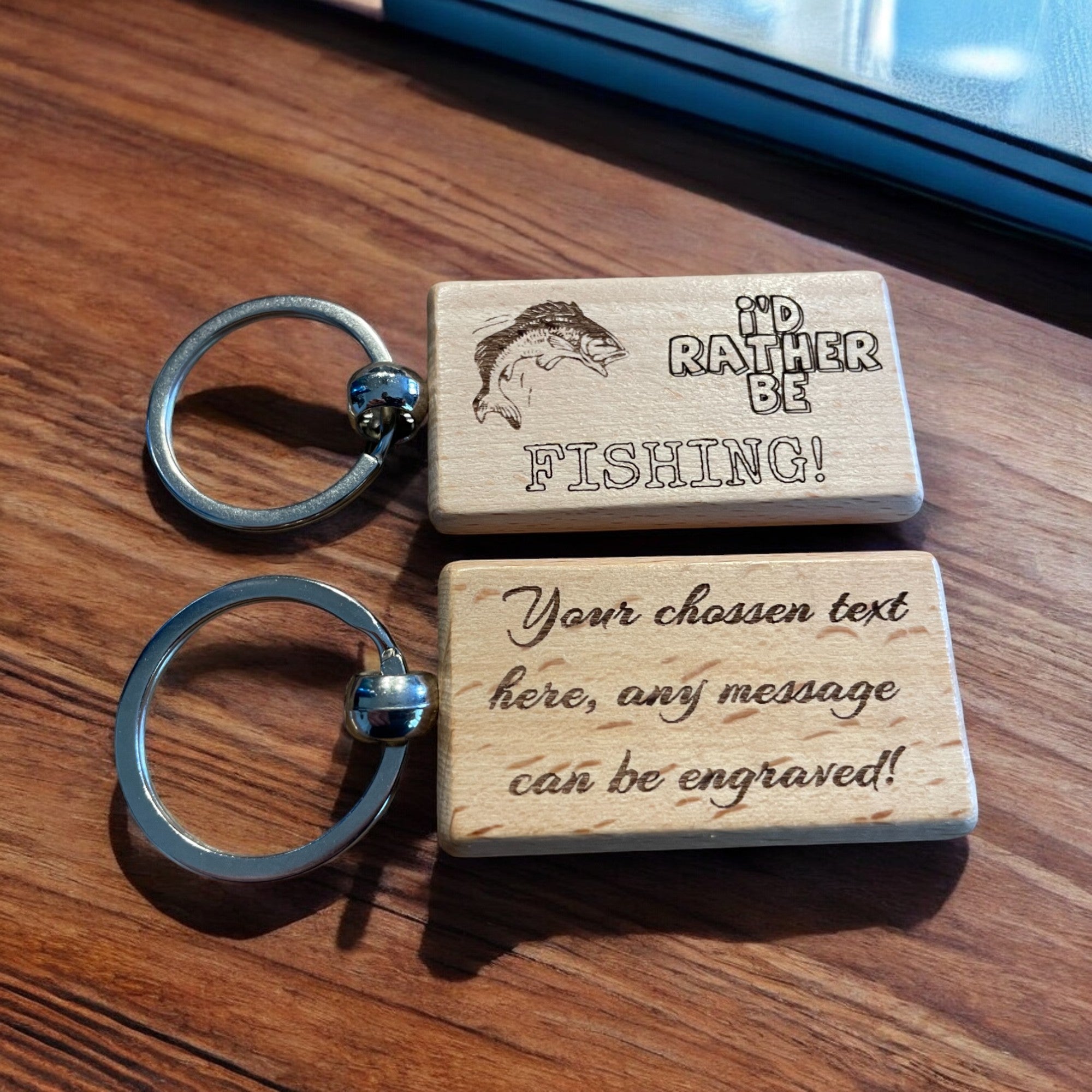 Personalised Fishing Keyring – Ashton and Finch