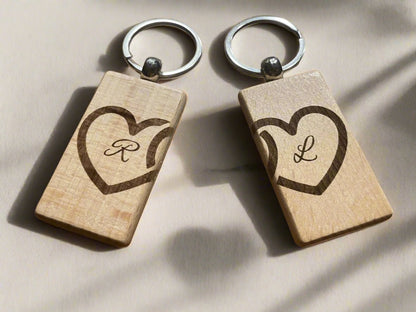 Personalised Heart Keyrings Gift  | Ashton and Finch