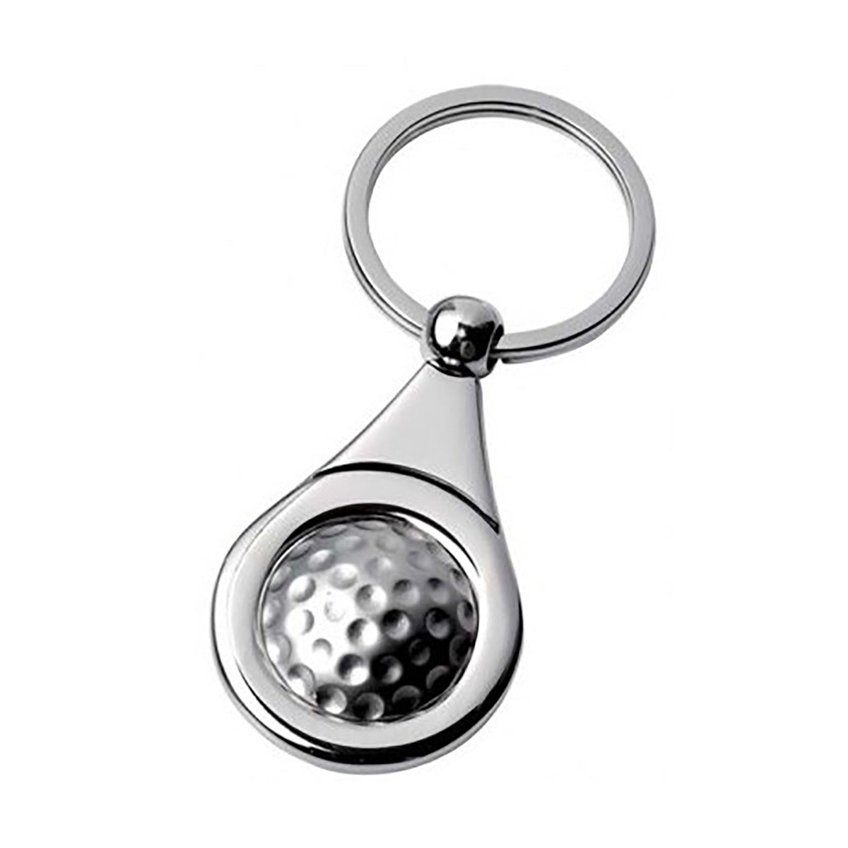Personalised 3D Golf Ball Keyring – Engravable Matt Metal