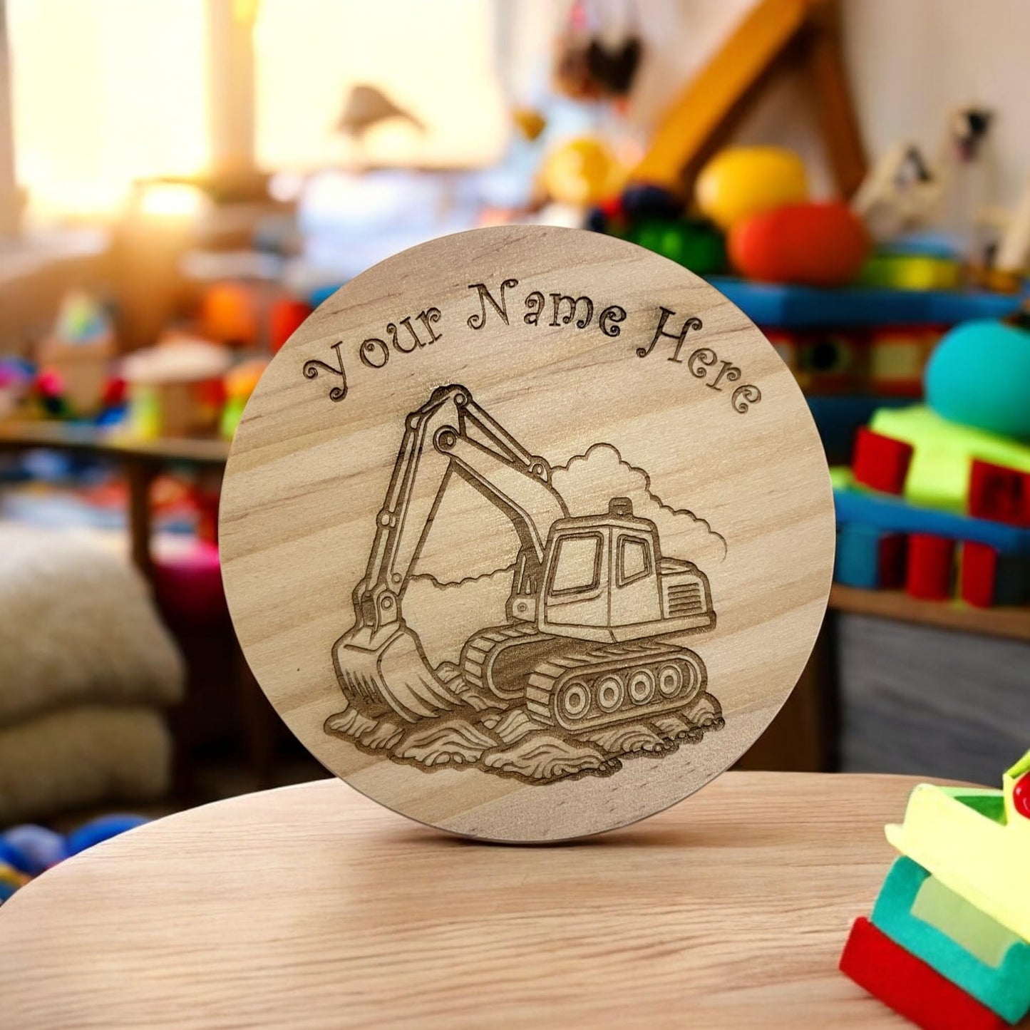 Personalised Digger Coaster | Ashton and Finch