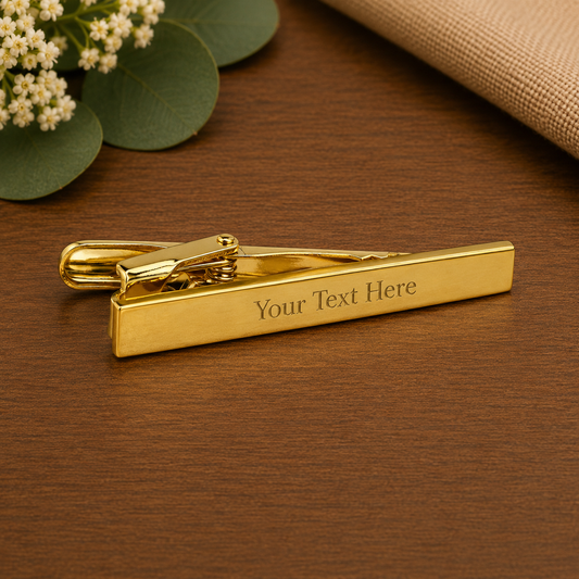 Personalised Gold Tie Clip