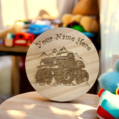 Personalised Monster Truck Coaster | Ashton and Finch