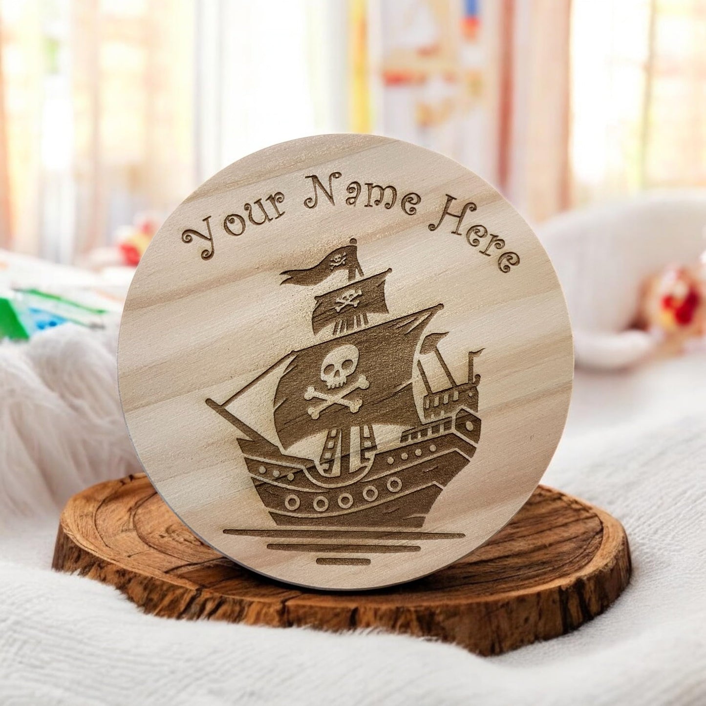 Personalised Pirate Ship Coaster | Ashton and Finch