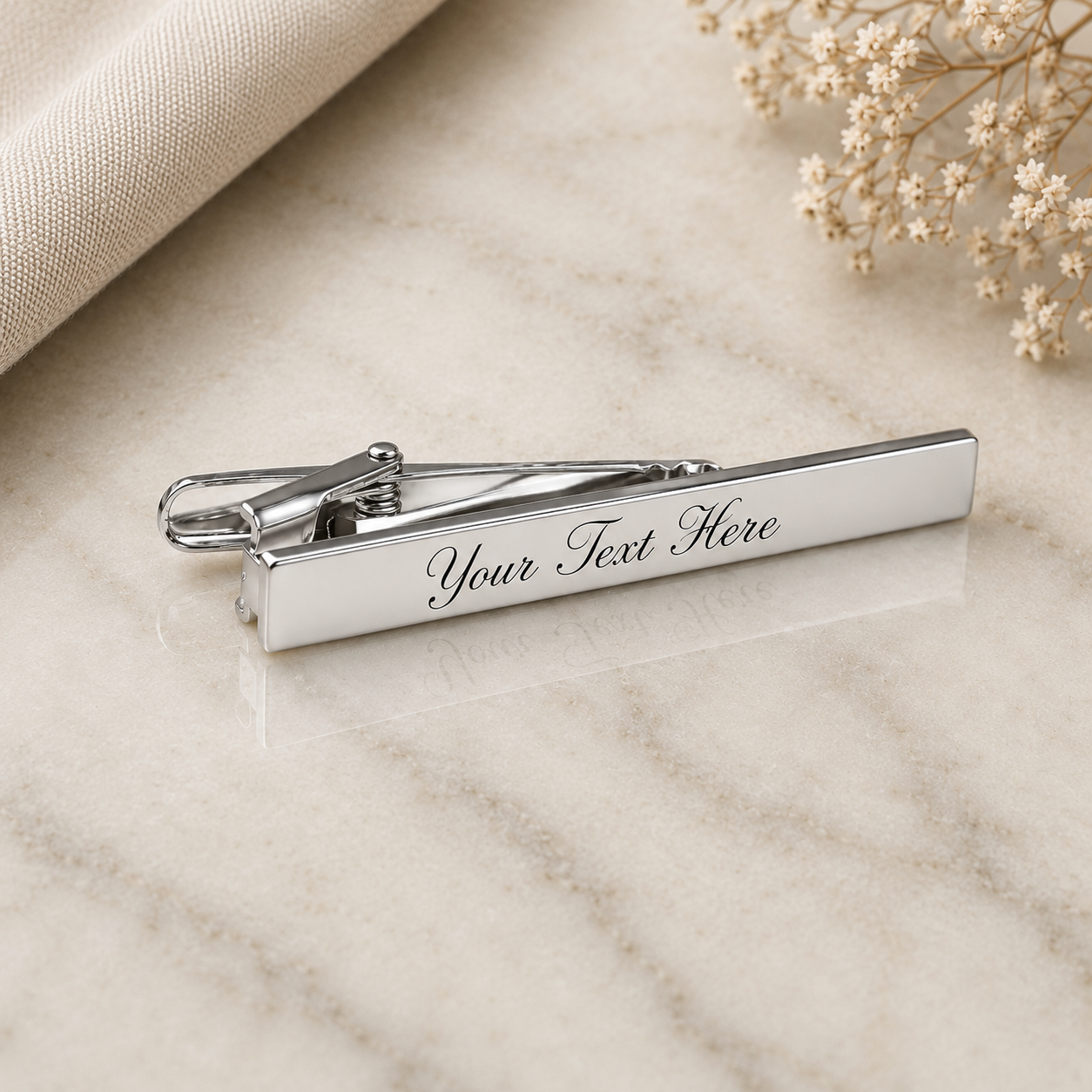 Personalised Square Tie Clip